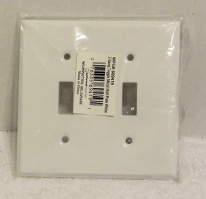 Neu 2 Gang Knebel Metall Wandplatte weiß - Bild 1 von 3