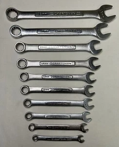10 Craftsman Metric Combination Wrenches 7, 9, 10, 11, 12, 13, 14, 15, 17, 19mm - Picture 1 of 8