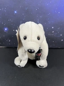 Vintage 1993 Coca-Cola Roughly 7" Polar Bear with Tag Plush Stuffed - Picture 1 of 5
