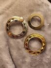 Lot of 3 Vintage Circle Antique Costume Jewelry Pins Brooches
