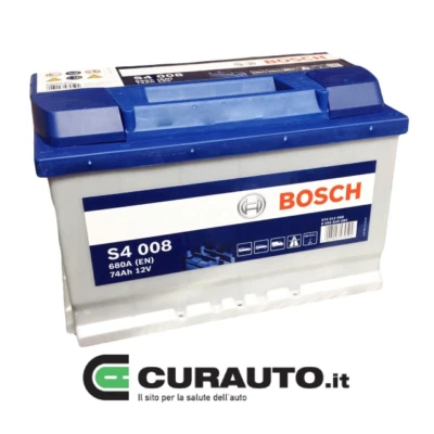 BATTERIA AUTO 74AH bosch S4 008 linea blu 680A di spunto 0092S40080 - Immagine 1 di 3