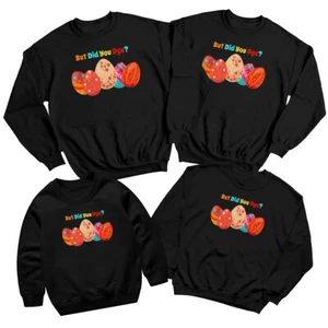 Family Dyed Eggs Happy Easter Sweatshirt Jumper Cute Holiday Party Matching #ED - Picture 1 of 27