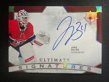 2021-22 Upper Deck Ultimate Collection Jake Allen Signatures Autograph Canadiens