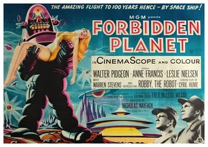 Reproduction Vintage Movies 'Forbidden Planet', Poster, Wall Art - Bild 1 von 1