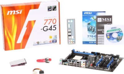 MSI 770-G45  MS-7599 v 2.0 Socket AM3 AMD 770 ATX Motherboard - Image 1 of 4