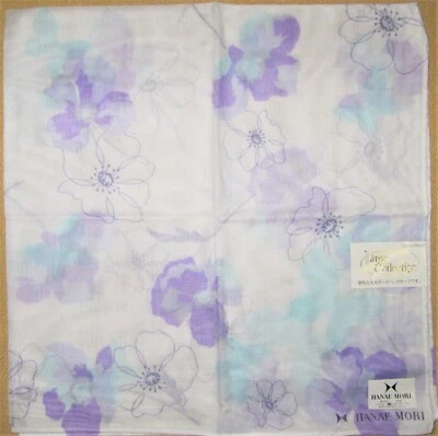 HANAE MORI *большой марлевый мягкий шарф носовой платок 58 см /GOTORET - Изображение 1 из 4