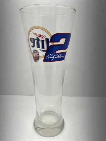 Rusty Wallace #2 NASCAR Miller Lite Collectible Beer Glass Pilsner 16 Oz Cover