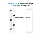 Super Stick Tape 3/4" wide 3 packs = 108 pcs. Walker Tape Brand