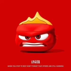 Cute Vivid Red Anger Cartoon Character Protective Case For New Airpods 4th Gen - Photo 1 sur 7