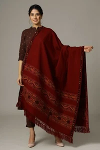 Grande scialle pashmina tessuto avvolgente sera grande lana pashmina stola donna - Foto 1 di 7