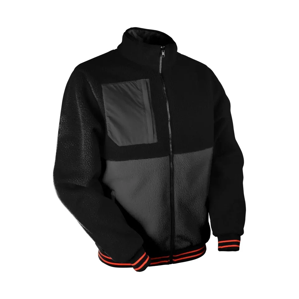 Chaqueta polar Sun Mountain para hombre Letterman - estilo retro reversible NUEVA Foto 1 de 3