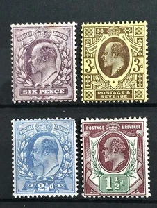 GB KING EDWARD VII 4X JUBILEE ISSUE STAMPS M/MINT - Picture 1 of 1