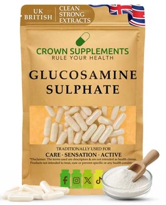 Glucosamine Sulphate Capsules | Clean Supplements | Crown Supplements UK - Picture 1 of 2