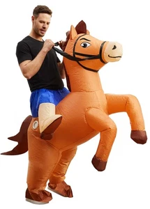 Inflatable Costume Adult Horse Costumes Inflatable Horse Riding Costume Cowbo... - Picture 1 of 6