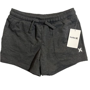 Hurley Girls Size Medium French Terry Shorts Black Heather msrp $28 - Picture 1 of 4