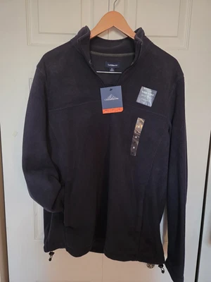 NWT Croft and Barrow Arctic Fleece Quarter Zip Pullover Jacket Mens Medium Blue - Image 1 of 4