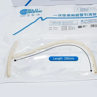 Bile Duct Drainage Tube Disposable Latex T Drainage Tube Independent Packaging - Image 1 of 4