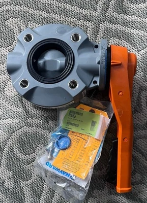 Hayward Flow Control BYV22025AONLIO0 Butterfly Valve, 2.5", Cpvc/Fpm, Lever - Image 1 of 4