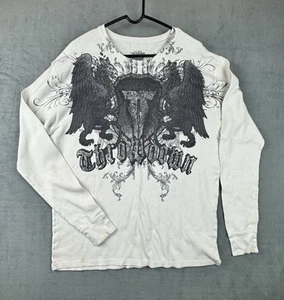 Throwdown Premium By Affliction Graphic Long Sleeve T-Shirt XXXL White - Picture 1 of 9