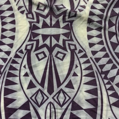 Fashion Nova She's the Work Of Art Bodysuit Sheer Mesh Purple Art Grommetric MED - Image 1 of 4