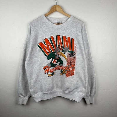 Vintage 90’s University Of Miami Hurricanes Crewneck Sweatshirt  AN57201 - Image 1 of 2