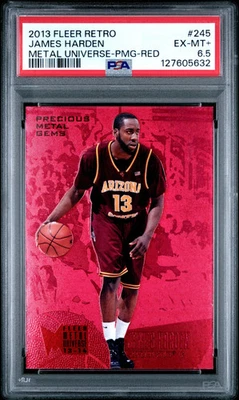 Fleer Retro James Harden #245 Metal Universe 2013 PMG rojo/150 PSA 6,5 POP 1 Foto 1 de 2