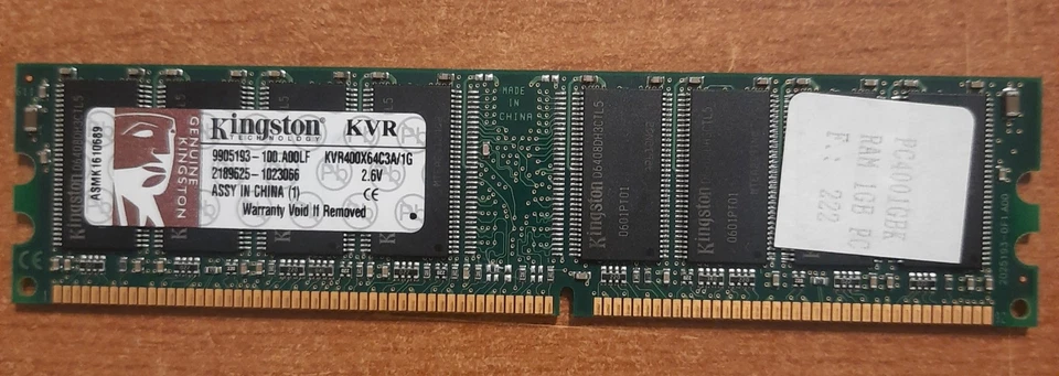 Kingston KVR400X64C3A/1GB - Immagine 1 di 1