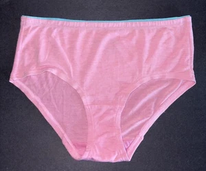 Fruit Of The Loom Girl Size 12 Y2K High Waist Modal Bikini Pink Panty Underwear - Picture 1 of 3