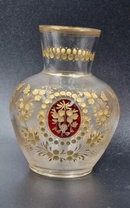 Small Late 19th Century Bohemian Engraved Glass Vase **. - Picture 1 of 14