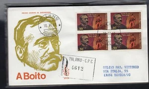 Italia FDC Venetia 1968 Box quartina travaggiata Racc. for Italy 839 - Picture 1 of 1