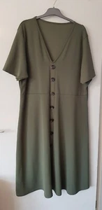 Khaki Green Size 24 Comfy Dress - Picture 1 of 3