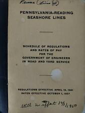 1941 PRR-Reading Seashore Railroad Schedule of Regulations and Rates of Pay Book
