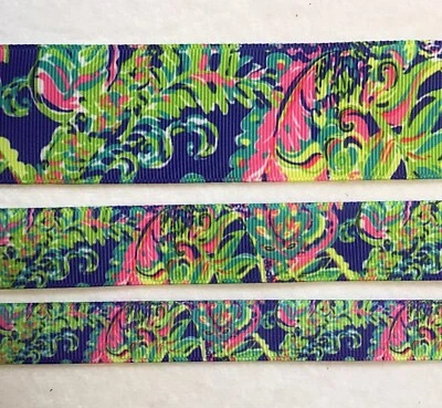 Palm beach style Grosgrain ribbon by yard 5/8" 7/8" 1.5" 2” 3” - Image 1 of 4