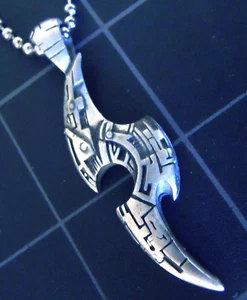 Alien Necklace Mothership Stainless Chain UFO Area 51 Tribal UAP Pendant New - Picture 1 of 13