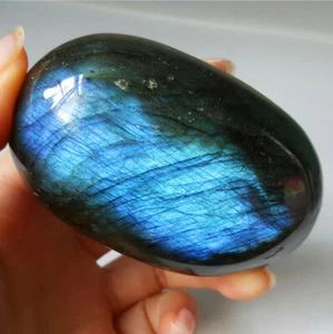 TOP 178G Natural Blue Rainbow Labradorite  Crystal Polished Healing YO111 - Picture 1 of 12