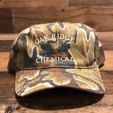 Vintage Oak Ridge Chemical Hat Snapback Baseball Cap Men Green Camo Eau Claire