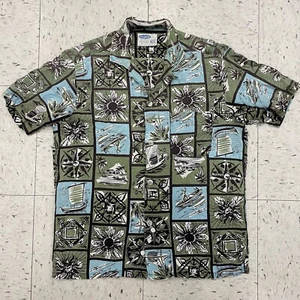 Vintage Pilgrim Sportswear Hawaiian Shirt Sears Print Cotton Loop Collar M - Picture 1 of 8