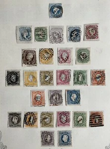 PORTUGAL 1853-1899 gestempelte URALTE KLASSIKSAMMLUNG auf BLÄTTERN (88693c - Picture 1 of 2