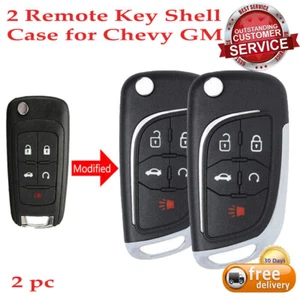 2X Remote Key Fob Case Shell Replacement For Chevrolet Equinox Camaro Cruze NEW - Picture 1 of 8
