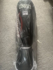 Kids Sandee Cool-Tec Black & RED Leather Shin Guards Muay Thai Shin Pads XS NEW - Picture 1 of 5