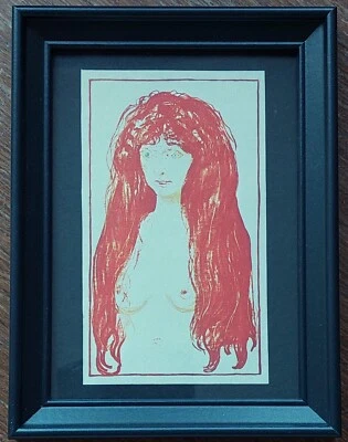 Impresión offset Edvard MUNCH "Mujer con pelo rojo y ojos verdes", 1975 Foto 1 de 4