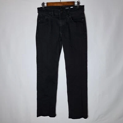 Volcom Kinkade Jeans Mens 29x28 Black Denim Regular Straight Dark Wash Stretch - Image 1 of 4