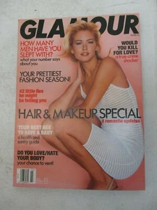 GLAMOUR MAGAZINE MARCH 1998 VALERIA MAZZA NO LABEL VINTAGE WOMENS FASHION STYLE - Picture 1 of 2