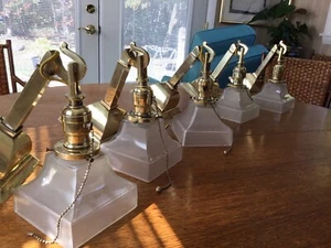 Set of 5 Arts & Crafts Mission Style Miller Sconces Circa 1907  - Picture 1 of 9