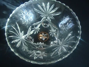 VINTAGE ANKER HOCKING STAR OF DAVID BON BON 3 ZEHEN 6 7/8 ZOLL - Bild 1 von 3