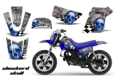 Pegatinas gráficas + #calcomanías PLT para Yamaha PW50 1990-2022 CHECKEREDSKULL U S Foto 1 de 3