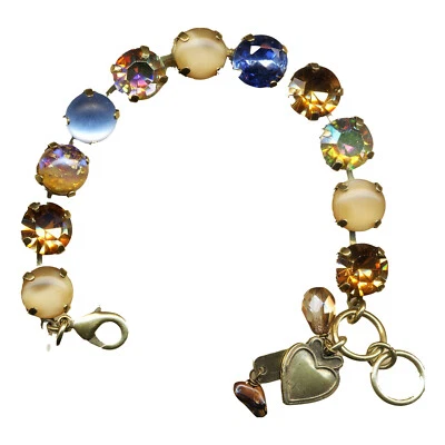 Pulsera Mariana en Champagne, Ámbar, Azul Pálido, Zafiro y Ópalo Blanco Austria... Foto 1 de 3