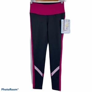 Z by Zella high waist zenobia ankle leggings size small grey pink color blocking - Picture 1 of 6
