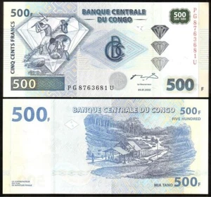 Congo DR - 500 Francs 2002 UNC ( printer G&D ) Pick 96a Lemberg-Zp - Picture 1 of 1
