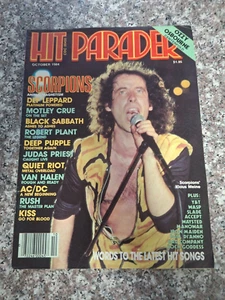 Vintage Hit Parader Magazine October 1984 (Scorpions) - Picture 1 of 1